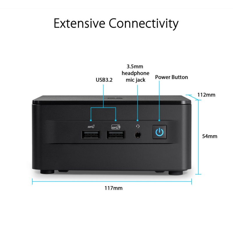 Asus NUC RNUC13ANHi70000 Intel i7-1360P Integrated Graphics Win11Home With Office Tall Case Mini PC