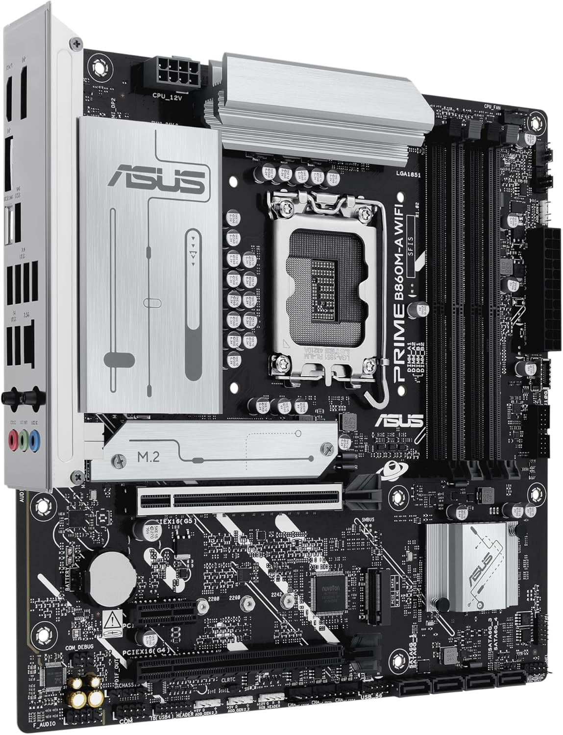 Asus Prime B860M-A-WIFI-CSM 8666+ MT/s DDR5 PCIe 5.0 WiFi 6E Windows 11 Aura Sync Motherboard
