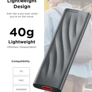 Lenovo PS8 512GB USB-C Lightweight Portable SSD - GXB1M24159
