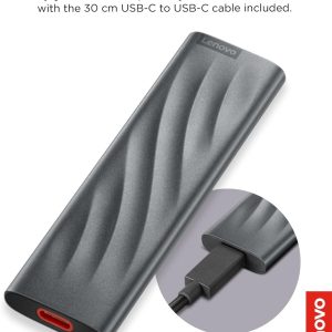 Lenovo PS8 512GB USB-C Lightweight Portable SSD - GXB1M24159