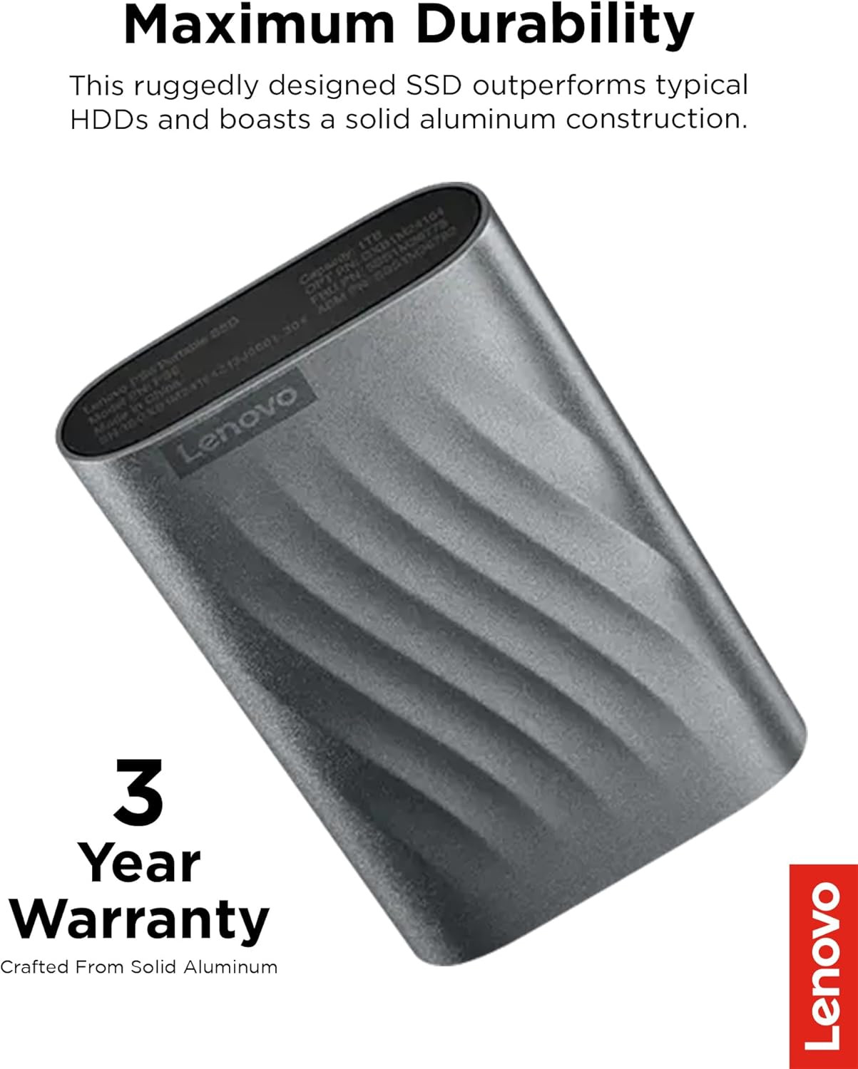 Lenovo PS6 1TB USB-C Lightweight Portable SSD - GXB1M24164