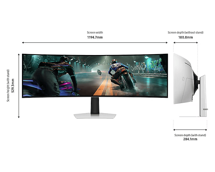 Samsung 49" LS49DG910SEXXS G9 G91SD Odyssey OLED DQHD HDR10+ Freesync Premium Pro 144Hz 0.03ms Ergonomic Curved Gaming Monitior