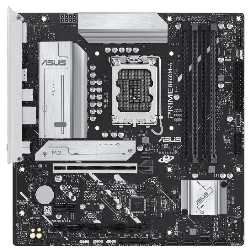 Asus Prime B860M-A-CSM 8666+ MT/s DDR5 PCIe 5.0 Windows 11 Aura Sync Motherboard