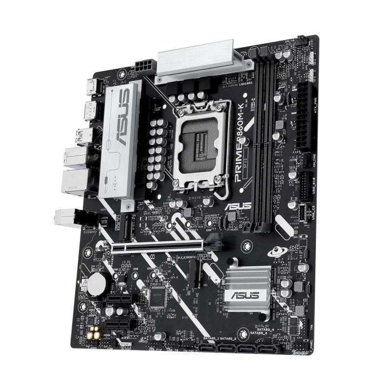 Asus Prime B860M-K-CSM 8800MT/s DRR5 PCIe 4.0 Aura Sync Micro-ATX Motherboard