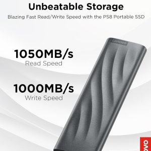 Lenovo PS8 512GB USB-C Lightweight Portable SSD - GXB1M24159