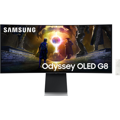 Samsung 34" LS34DG850SEXXS G8 G85SD Odyssey OLED Ultra WQHD HDR10+ Freesync G-Sync 175Hz 0.03ms Ergonomic Curved Smart Gaming Monitor