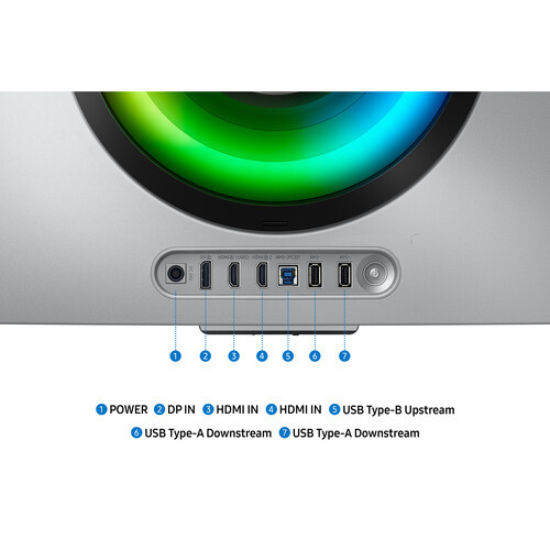 Samsung 34" LS34DG850SEXXS G8 G85SD Odyssey OLED Ultra WQHD HDR10+ Freesync G-Sync 175Hz 0.03ms Ergonomic Curved Smart Gaming Monitor