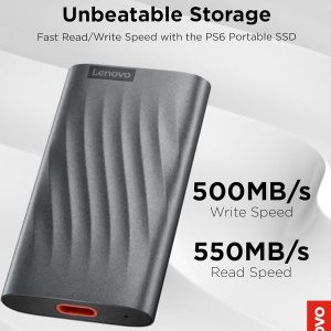 Lenovo PS6 1TB USB-C Lightweight Portable SSD - GXB1M24164