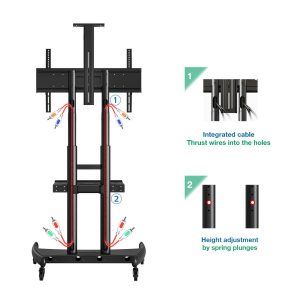 North Bayou AVA 1800-70-1P 55 to 80-inch Adjustable Smart TV Moveable Bracket Stand