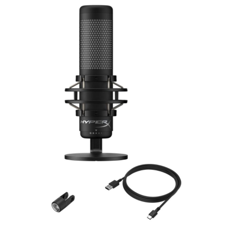 HyperX QuadCast S RGB Lighting USB Condenser Gaming & Streaming Microphone For PC, PS4, Mac (HMIQ1S-XX-RG/G)