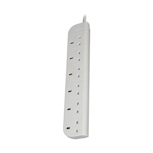 Belkin 476 Joule 6-Socket 3m Surge Protector Economy Series - F9E600SA3M