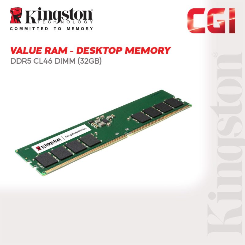 Kingston KVR56U46BD8-32 32GB DDR5-5600 CL46 288-Pin DIMM