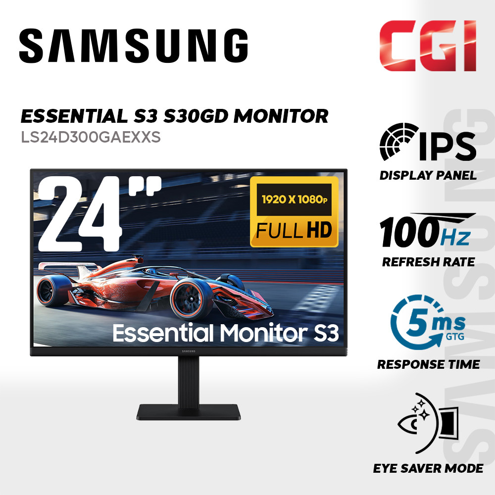 Samsung S3 24" LS24D300GAEXXS IPSFHD 100Hz 5ms Gaming Monitor