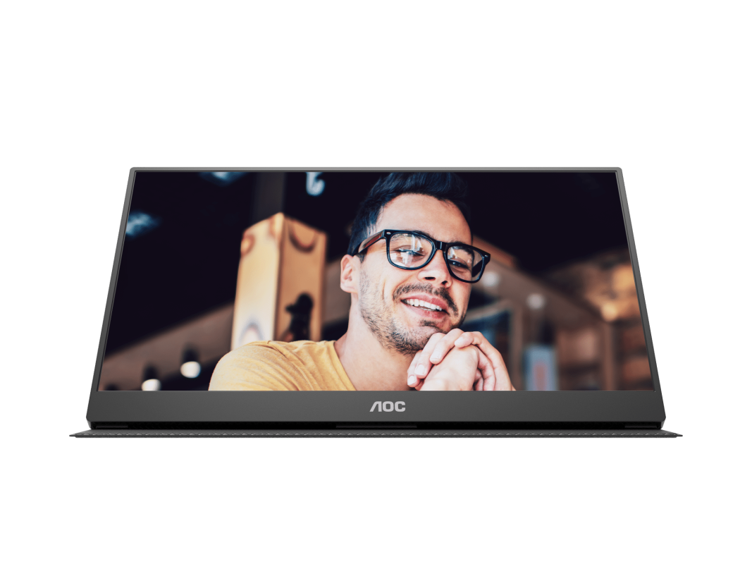 AOC 15.6" 16T10 IPS FHD 5ms Build-In-Speaker Portable Monitor with Foldable Smart Cover