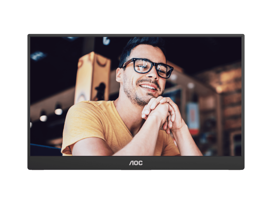 AOC 15.6" 16T10 IPS FHD 5ms Build-In-Speaker Portable Monitor with Foldable Smart Cover