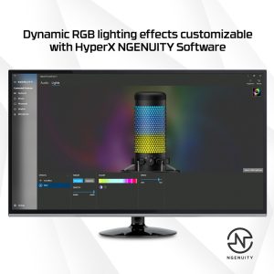 HyperX QuadCast S RGB Lighting USB Condenser Gaming & Streaming Microphone For PC, PS4, Mac (HMIQ1S-XX-RG/G)