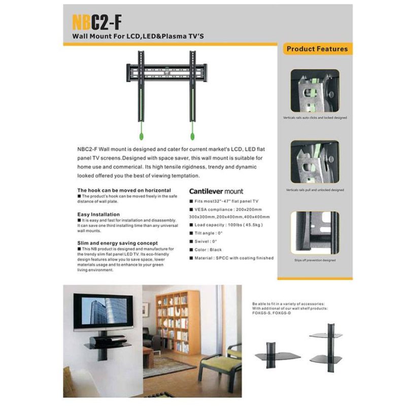 North Bayou C2-F 32 to 55-inch Adjustable Smart TV Wall Bracket