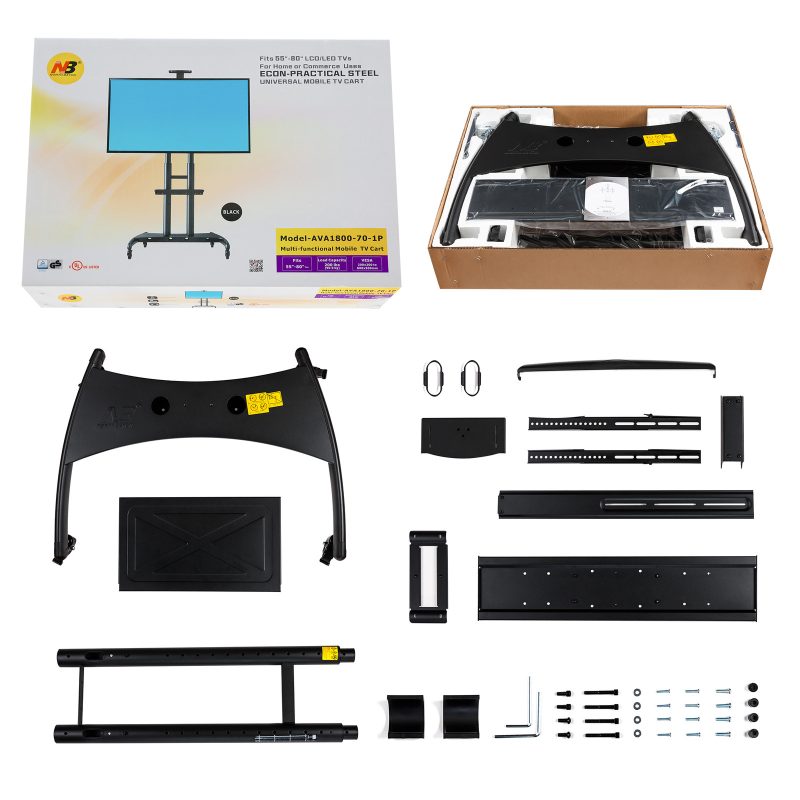 North Bayou AVA 1800-70-1P 55 to 80-inch Adjustable Smart TV Moveable Bracket Stand