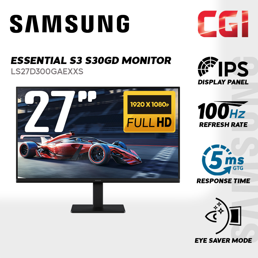 Samsung 27" S3 S30GD LS27D300GAEXXS IPS FHD 100Hz 5ms Gaming Monitor