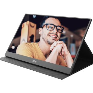 AOC 15.6" 16T10 IPS FHD 5ms Build-In-Speaker Portable Monitor with Foldable Smart Cover