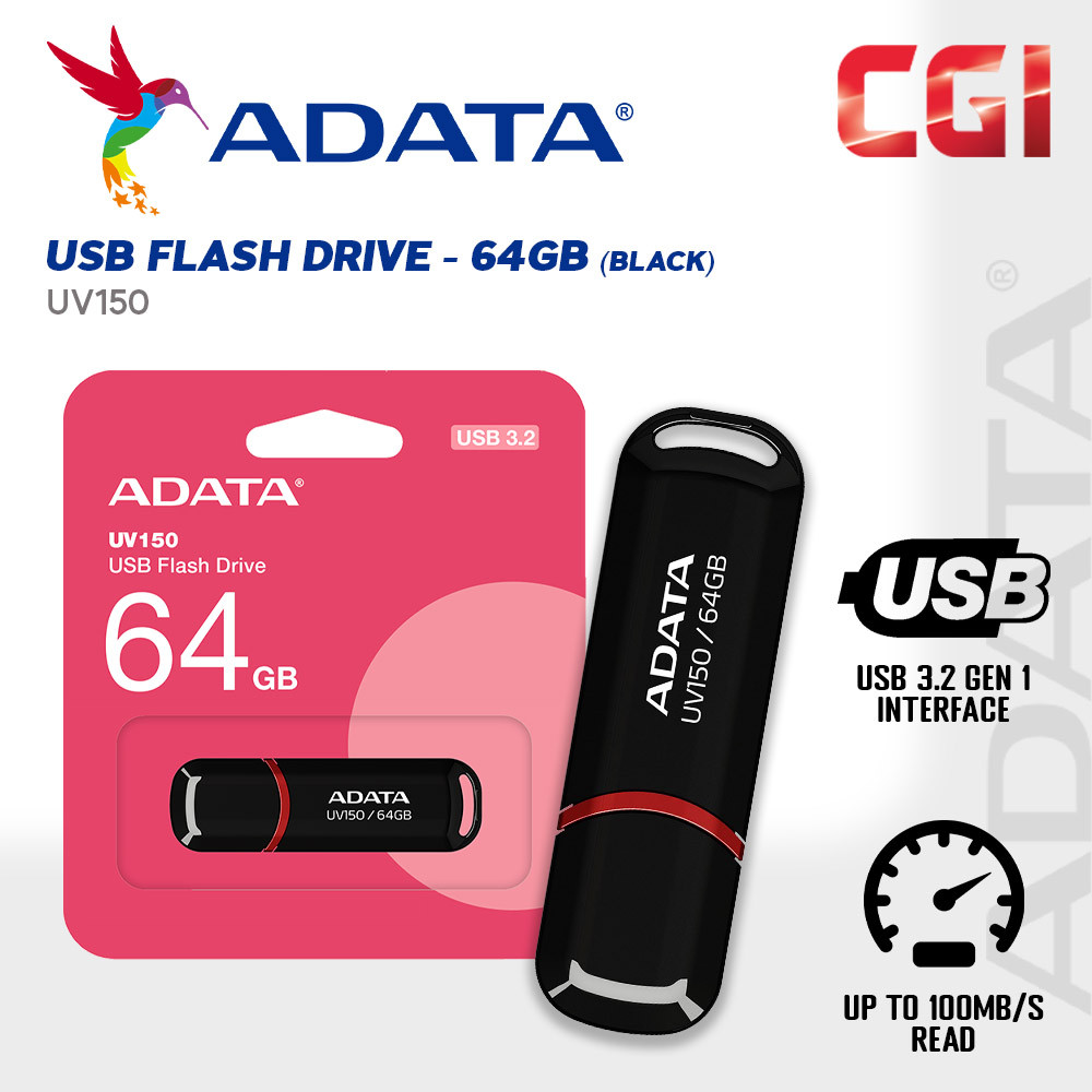 Adata 64GB Unidad UV150 USB 3.2 Flash Drive