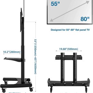 North Bayou AVA 1800-70-1P 55 to 80-inch Adjustable Smart TV Moveable Bracket Stand