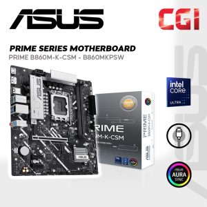Asus Prime B860M-K-CSM 8800MT/s DRR5 PCIe 4.0 Aura Sync Micro-ATX Motherboard