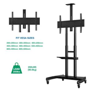 North Bayou AVA 1800-70-1P 55 to 80-inch Adjustable Smart TV Moveable Bracket Stand