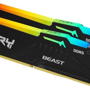 Kingston 54GB (2X32GB) DDR5 6000MT/s CL36 288 Pin DIMM FURY Beast Black RGB EXPO (Kit of 2) - KF560C36BBEAK2/64