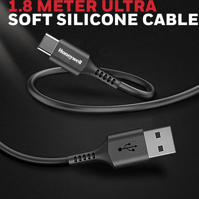 Honeywell USB 2.0 to Type-C Cable Cable 1.8 Metre (Black) - HC000046/CBL/SLC/1.8M/BLK