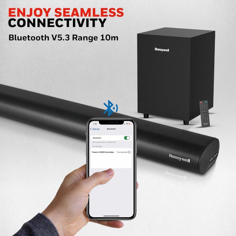 Honeywell Trueno U2000 Soundbar - HC000258/AUD/SB/U2000/BLK