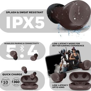 Honeywell Suono P2200 Truly Wireless Earbuds (Brown) - HC000328/AUD/TWS/BRW