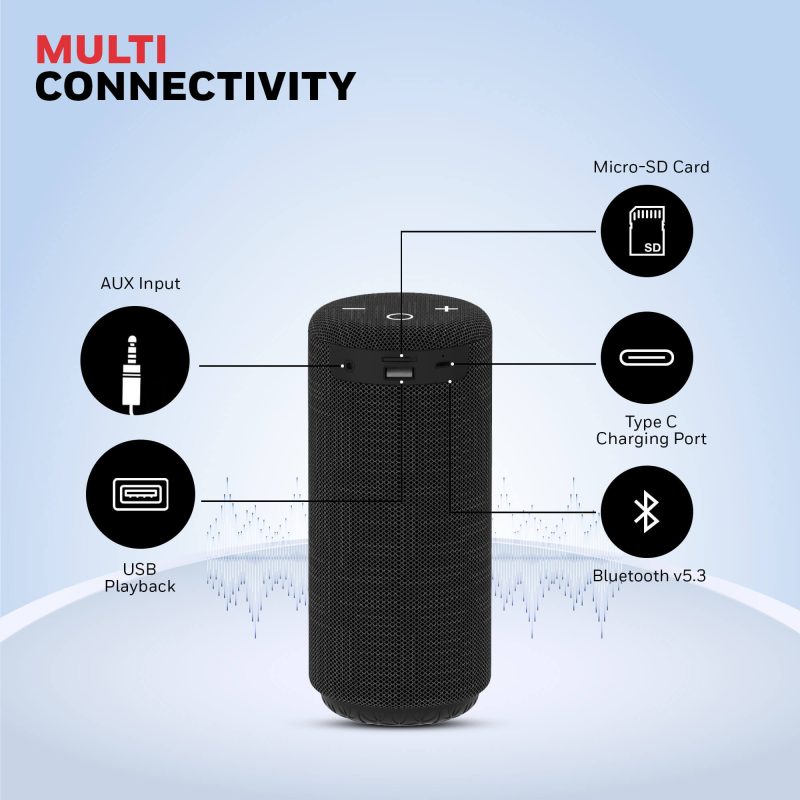 Honeywell Suono P300 Bluetooth Speaker (Black) - HC000115/AUD/BTS/P300/BLK