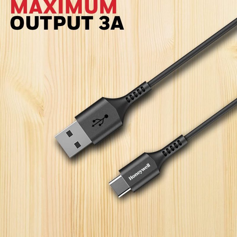 Honeywell USB 2.0 to Type-C Cable Cable 1.8 Metre (Black) - HC000046/CBL/SLC/1.8M/BLK