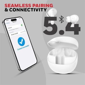 Honeywell Moxie V1400 Truly Wireless Earbuds (White) - HC000324/AUD/TWS/WHT