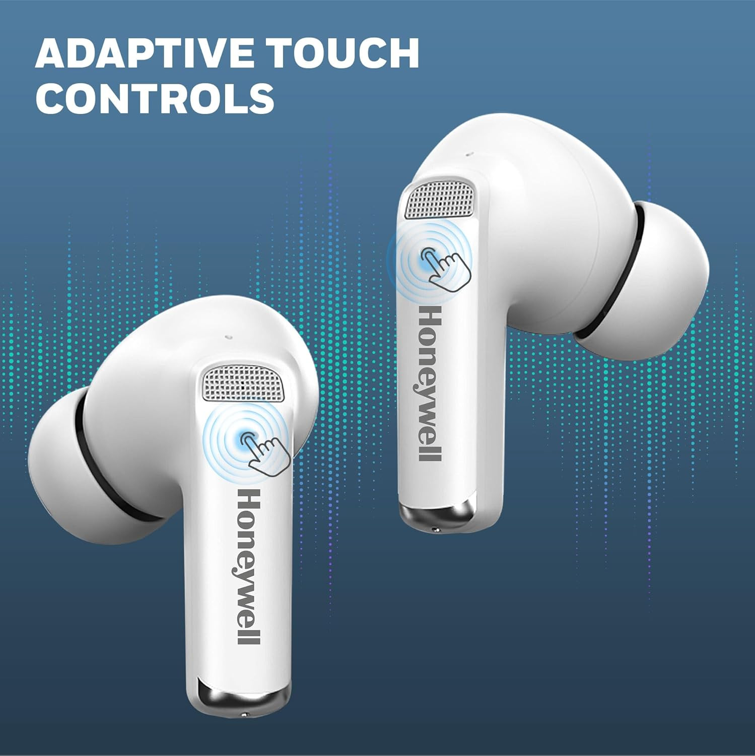 Honeywell Trueno U5100 Truly Wireless ANC Earbuds (White) - HC000315/AUD/TWS/ANC/WHT