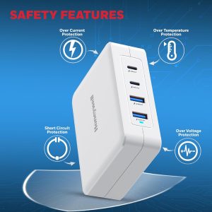 Honeywell Zest Charger GAN 140W Ultra-Fast Wall Charger (White) - HC000050/CHG/GAN/WHT/140W