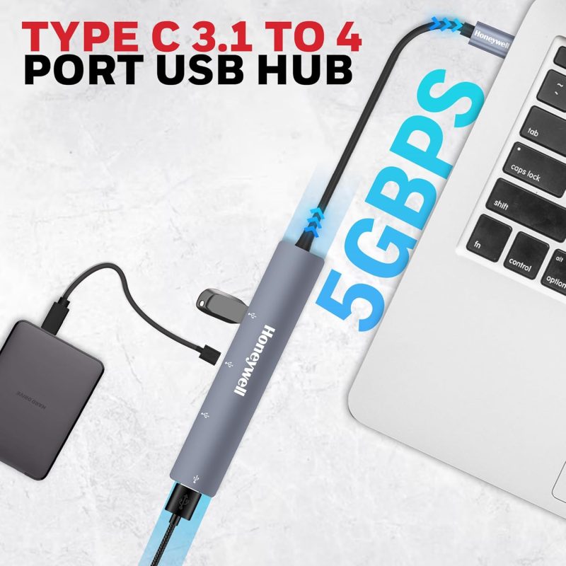 Honeywell Momentum Type C to 4 Port USB Hub - HC000016/LAP/PH/4U