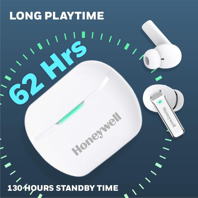 Honeywell Trueno U5100 Truly Wireless ANC Earbuds (White) - HC000315/AUD/TWS/ANC/WHT
