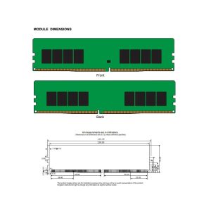 Kingston 32GB DDR4 3200Mhz Desktop Value Ram - KVR32N22D8/32