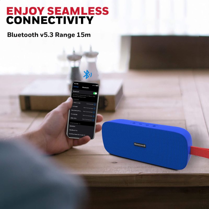 Honeywell Trueno U300 Bluetooth Speaker (Blue) - HC000119/AUD/BTS/U300/BLU