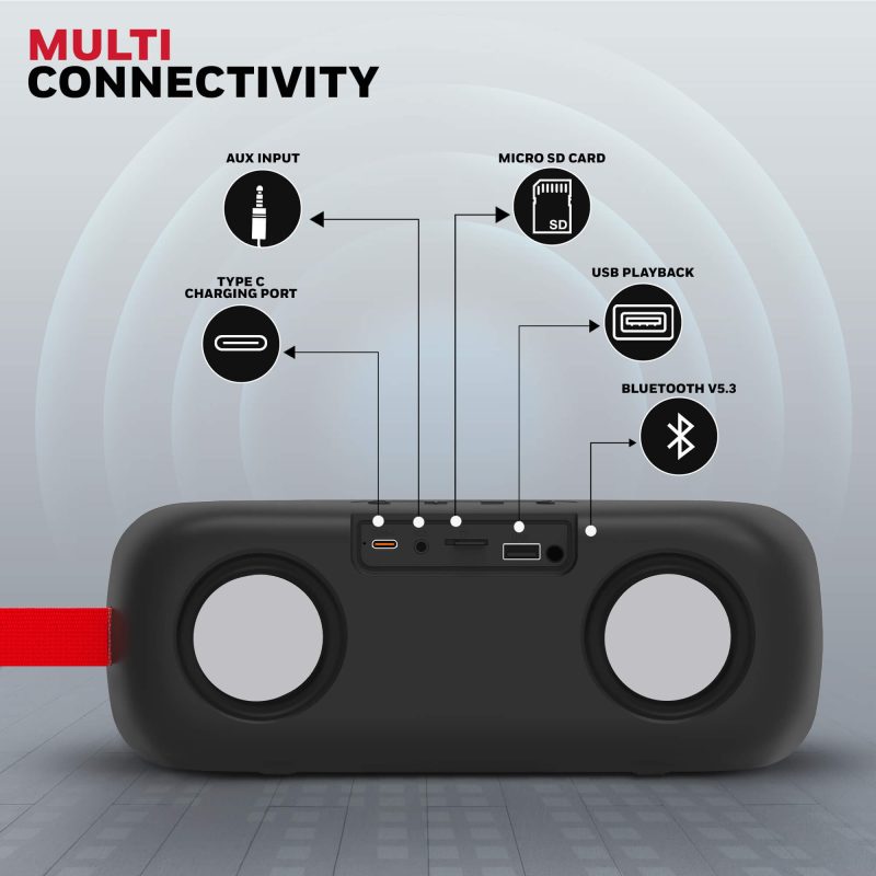 Honeywell Trueno U300 Bluetooth Speaker (Black) - HC000118/AUD/BTS/U300/BLK
