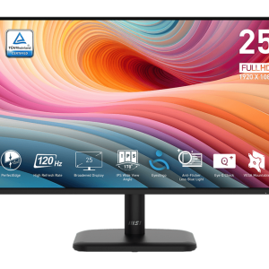 MSI 24.5" PRO MP251L E2 IPS FHD Adaptive Sync 120Hz 1ms Bezeless Business Productivity Monitor