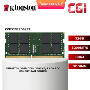 Kingston KVR32S22D8/32 32GB 2Rx8 4G x 64-Bit PC4-3200 CL22 260-Pin SODIMM
