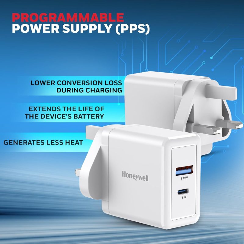 Honeywell Zest Charger PD 30W Ultra-Fast Charger Wall Charger (White) - HC000039/CHG/PD/WHT/30W/UK