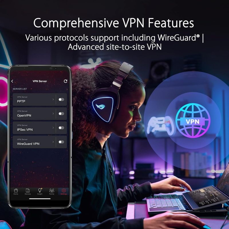 Asus GT-BE98 ROG Rapture Quad-band WiFi 7 320MHz 6GHz 4096-QAM Dual 10G Quad 2.5G Aura RGB AiProtection Pro Aimesh Gaming Router