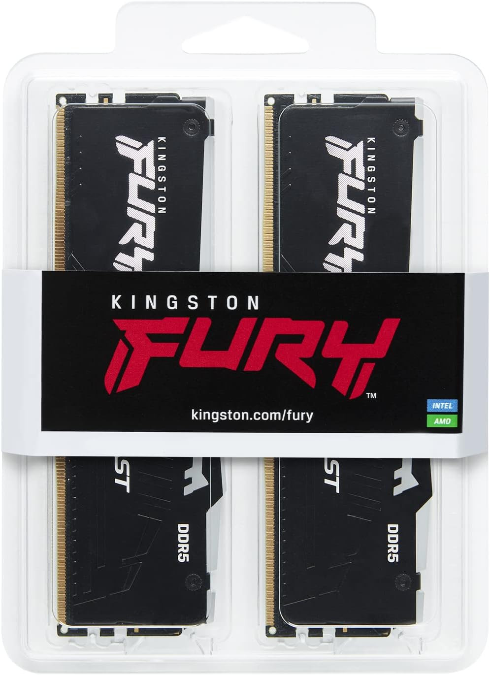 Kingston 54GB (2X32GB) DDR5 6000MT/s CL36 288 Pin DIMM FURY Beast Black RGB EXPO (Kit of 2) - KF560C36BBEAK2/64