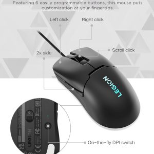 Lenovo Legion M300s 8000 DPi Ultralight Wired Gaming Mouse - GY51H47350