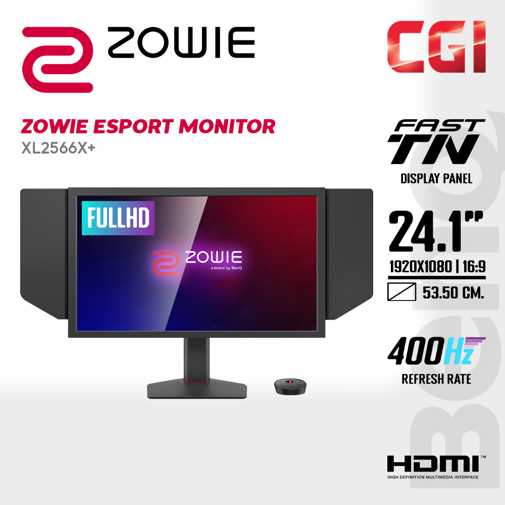 BenQ 24.1" Zowie XL2566X+ New Fast TN FHD DyAC 2 400Hz Ergonomic Esports Gaming Monitor