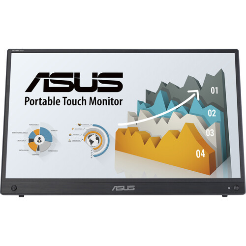 Asus 15.6" MB16AMTR Zenscreen Touch IPS FHD 7800Mah Battery Hybrid-Signal USB-C Ergo Kickstand Portable Monitor